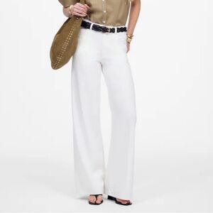 NEW MADEWELL Tall Superwide-Leg Jeans: Airy Denim Edition in Tile White Size 31T